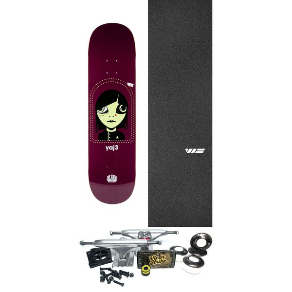 Alien Workshop Skateboards Yaje Popson Popson E Girl Purple Skateboard Deck - 8.5" x 32.25" - Complete Skateboard Bundle